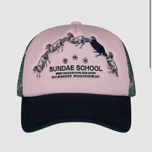 Sundae School Pink Yang-arch Trucker Hat